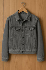 Grey Denim Jacket: Casual Streetwear Jean Coat
