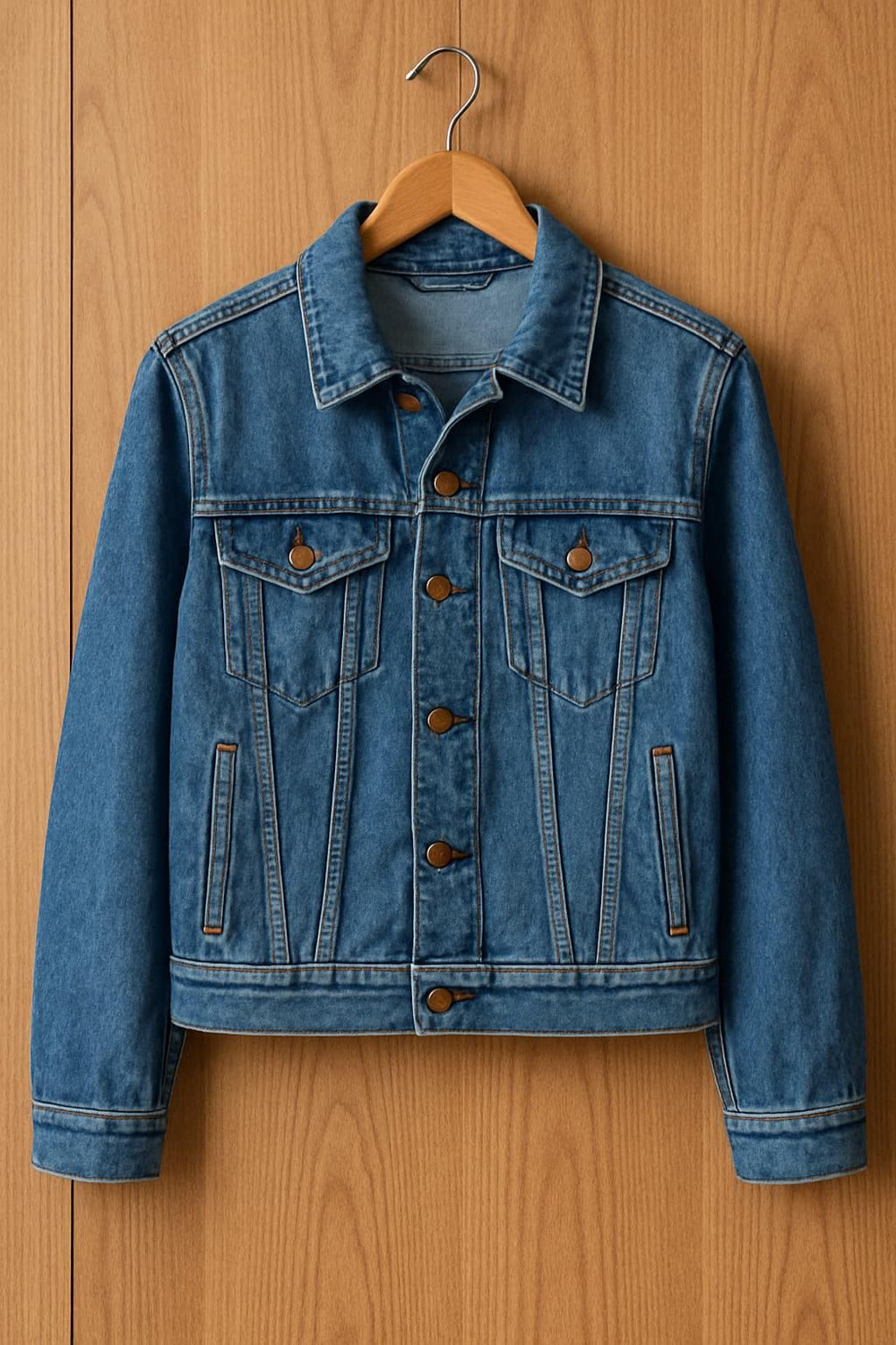 Blue Denim Trucker Jacket – Classic Unisex Jean Coat