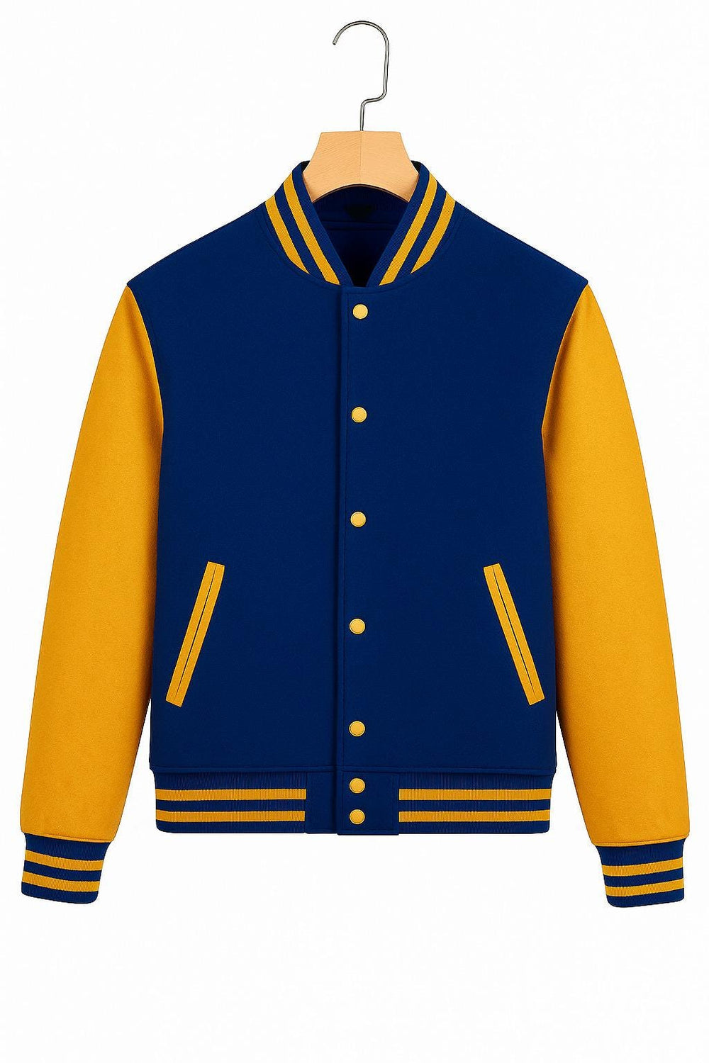 Blue and Yellow Varsity Jacket | Retro Bomber, College Style