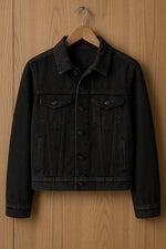 Black Denim Jacket – Classic Unisex Jean Coat
