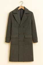 Grey Trench Coat: Vintage 4 Pocket Long Jacket