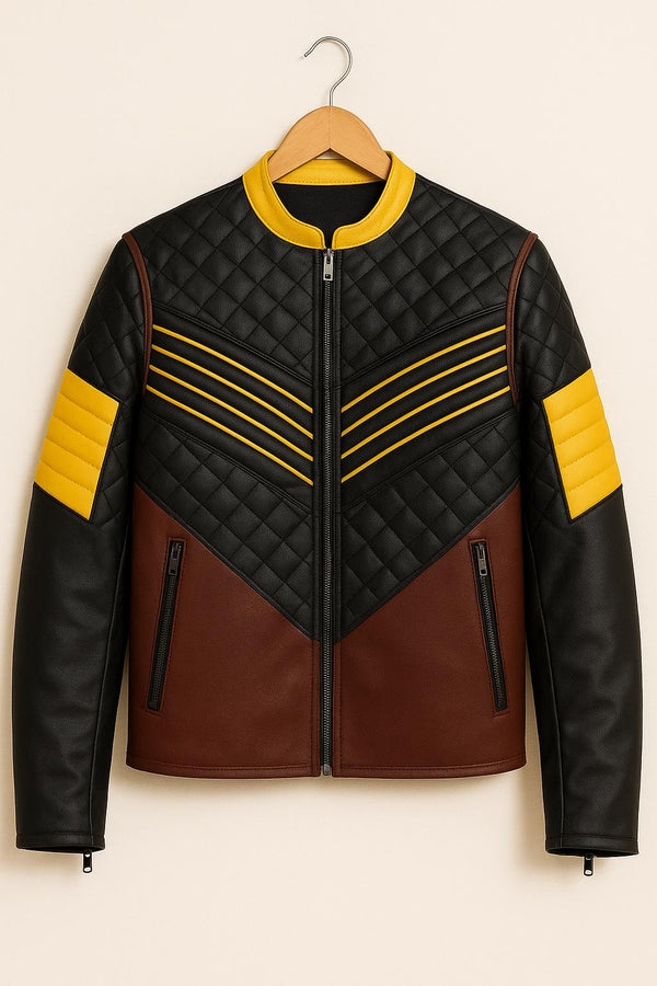 Vintage Style Quilted Faux Leather Jacket