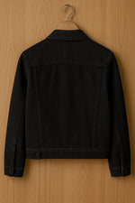 Black Denim Jacket – Classic Unisex Jean Coat
