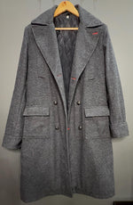 Grey Trench Coat: Vintage 4 Pocket Long Jacket