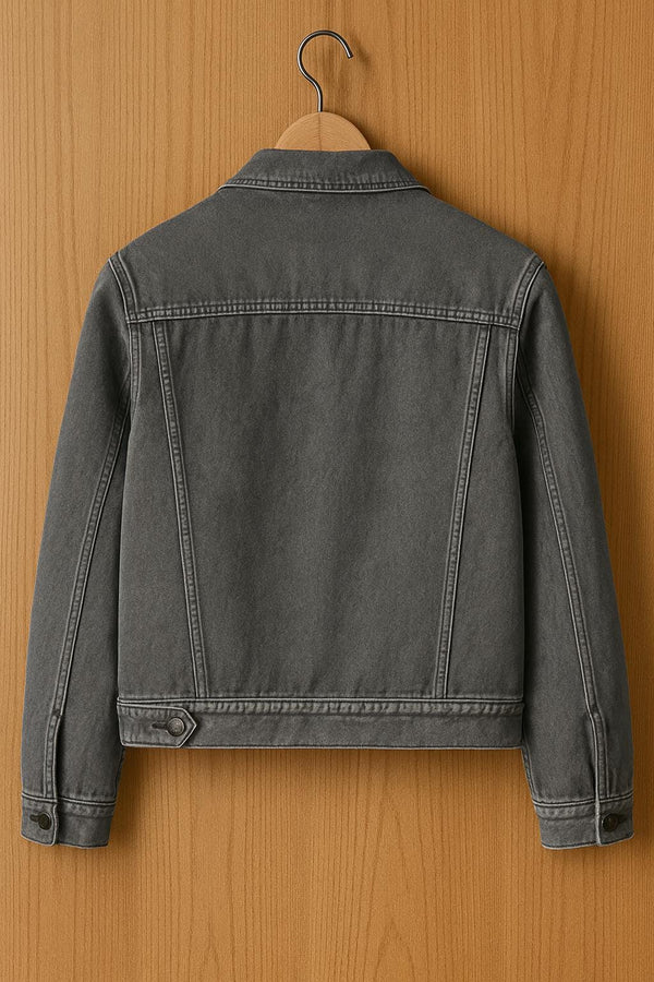 Grey Denim Jacket: Casual Streetwear Jean Coat