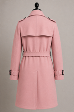 Pink Wool Trench Coat 3