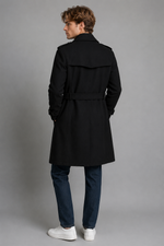 Black Wool Trench Coat 6