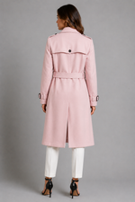Pink Wool Trench Coat 5