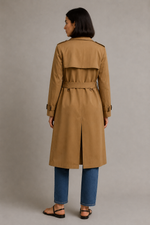 Camel Cotton Trench Coat 3