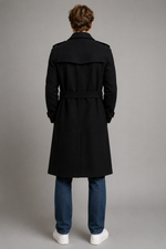 Black Wool Trench Coat 3