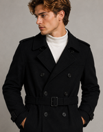 Black Wool Trench Coat 5