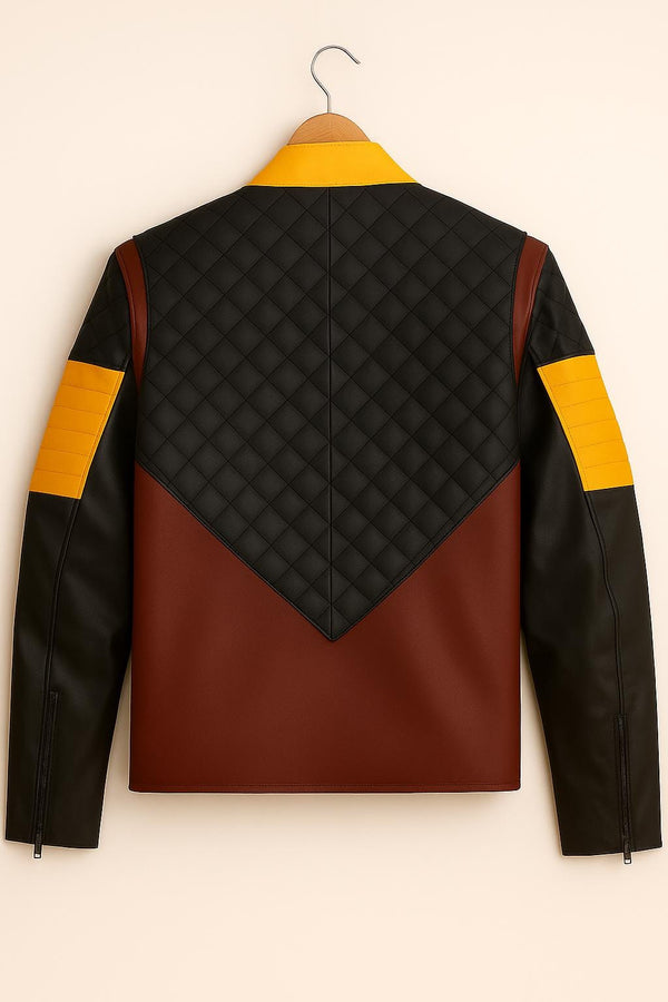 Vintage Style Quilted Faux Leather Jacket