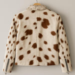Handmade Cowhide Leather Jacket – Natural Fur Pattern, Vintage Rodeo Style